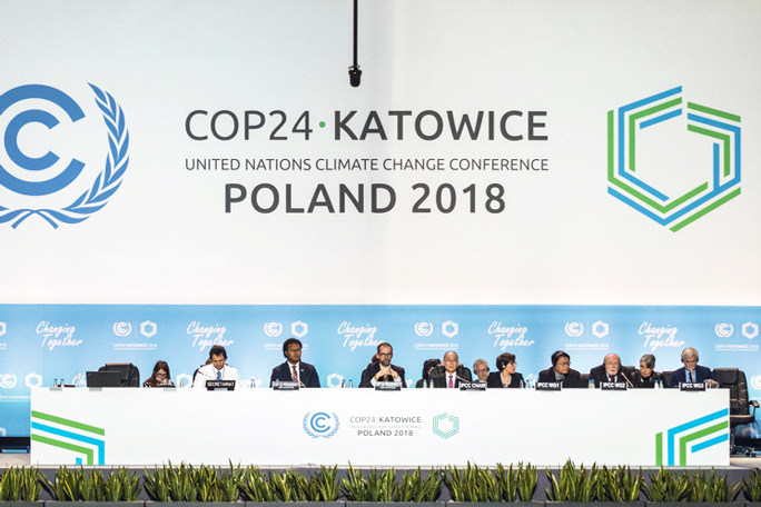 Plenum auf der COP 24 in Polen, 2018